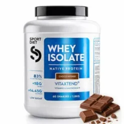 Isolat de Whey Protein VitaXtend| Haute Pureté & Croissance Musculaire | Faible en Sucres Choco Intense 1.8kg