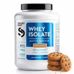 Isolat de Whey Protein VitaXtend| Haute Pureté & Croissance Musculaire | Faible en Sucres Cookie 1.8kg