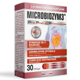 Microbiozym3 : Formule Pré, Post et Probiotiques pour votre équilibre digestif