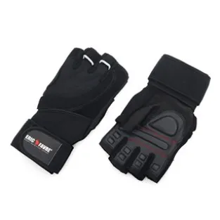 Mitaines de musculation - Poignet renforcé Noir L/XL