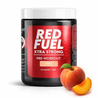Pre-Workout Red Fuel Xtra Strong |Préparation Optimale pour Efforts Intenses Pêche 300g