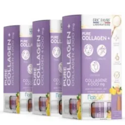 Programme 30 Jours Pure Collagen marin hydrolysé 4 000 mg + Acide hyaluronique +Zinc, Selenium + Vit E Formule liquide Pêche - Citron
