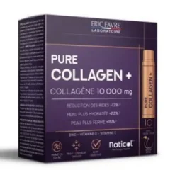 Pure collagen + Collagène marin hautement dosé - 10 000mg - Eclat et jeunesse de la peau