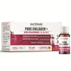 Pure Collagen marin hydrolysé 4 000 mg + Acide hyaluronique Formule liquide Pêche - Citron