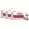 Pure Collagen marin hydrolysé 4 000 mg + Acide hyaluronique Formule liquide, lot de 3 Pêche - Citron